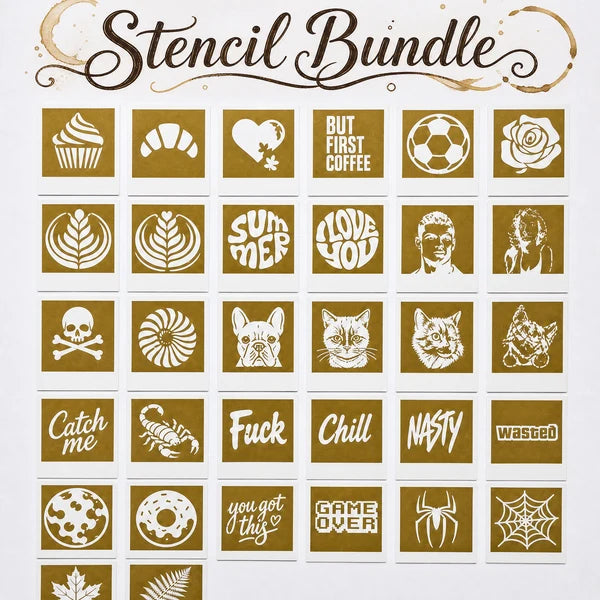 BrewShot Latte Art Printer + 4 Stencil Starter Set